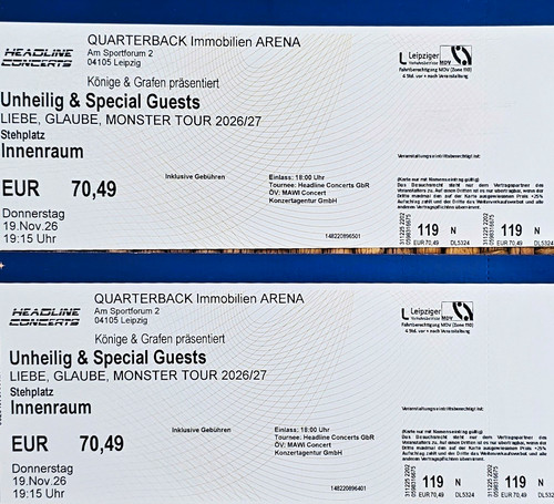 Tickets unheilig special - unheilig,
