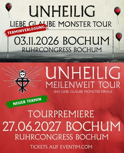 Tickets unheilig bochum - unheilig,