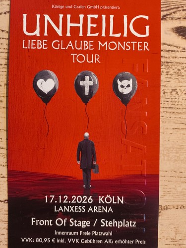 Unheilig hardcover ticket - unheilig, hardcover-ticket